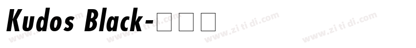 Kudos Black字体转换